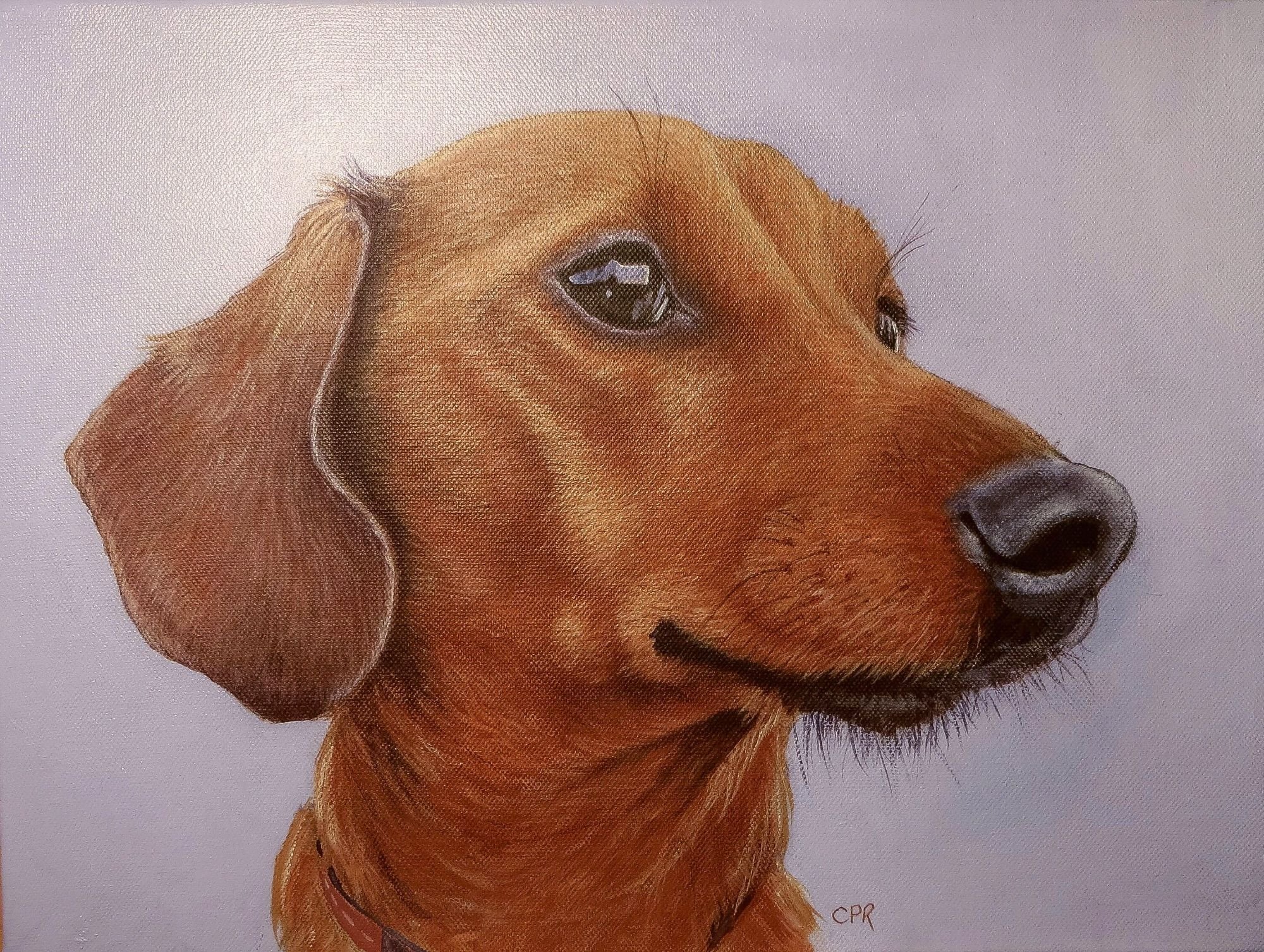 Dog portrait painting