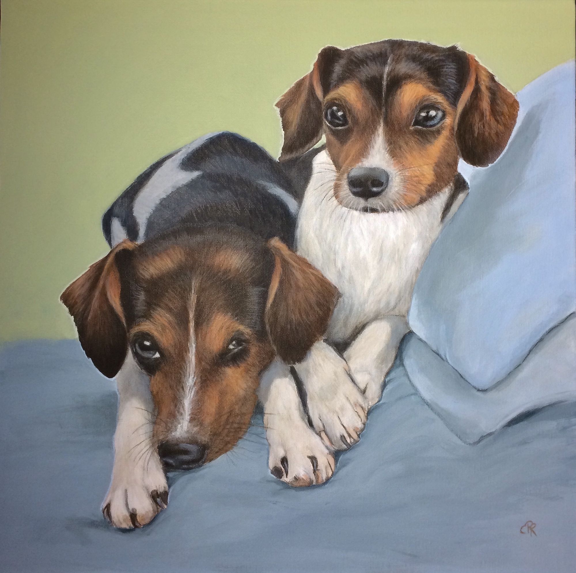 Dog portrait, commission, canine painting