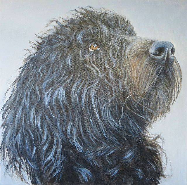 Dog portrait painting