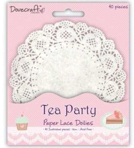 Dovecraft Tea Party Paper Lace Doilies x 40