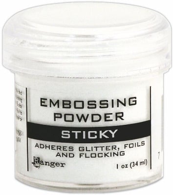 Embossing powder - sticky