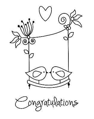 Love birds Mini Stamp Set