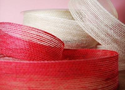  Country Jute Ribbon 40mm - red