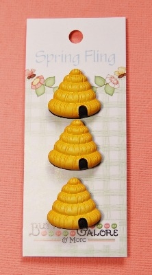 Spring Fling 3D Buttons - Beehives 3pcs
