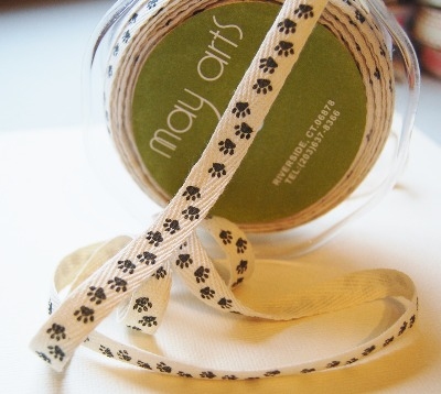 Cotton Twill Tape - paw print