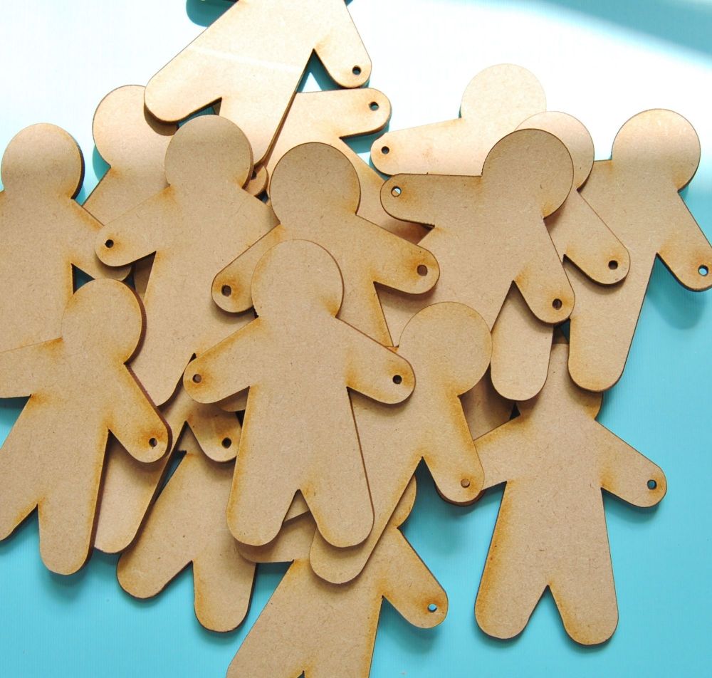 MDF Gingerbread Men - set of 20