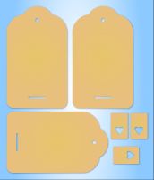 MDF Extra Large Tag with Stand set of 3