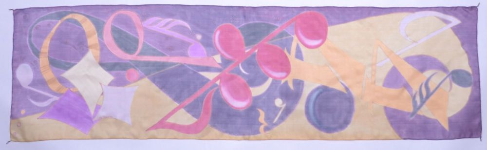 Hand painted silk scarf