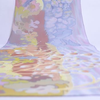 Hand painted silk scarf