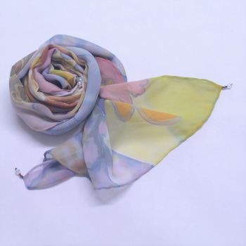 Hand painted silk scarf