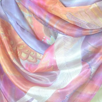 Hand painted silk scarf