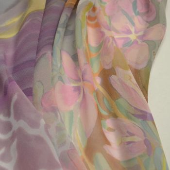 Hand painted silk scarf