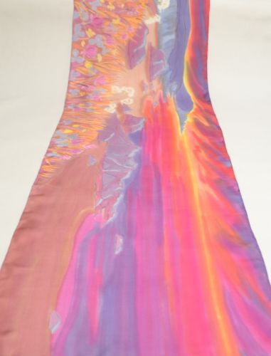 Hand painted silk scarf