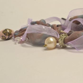 Silk and bead necklace