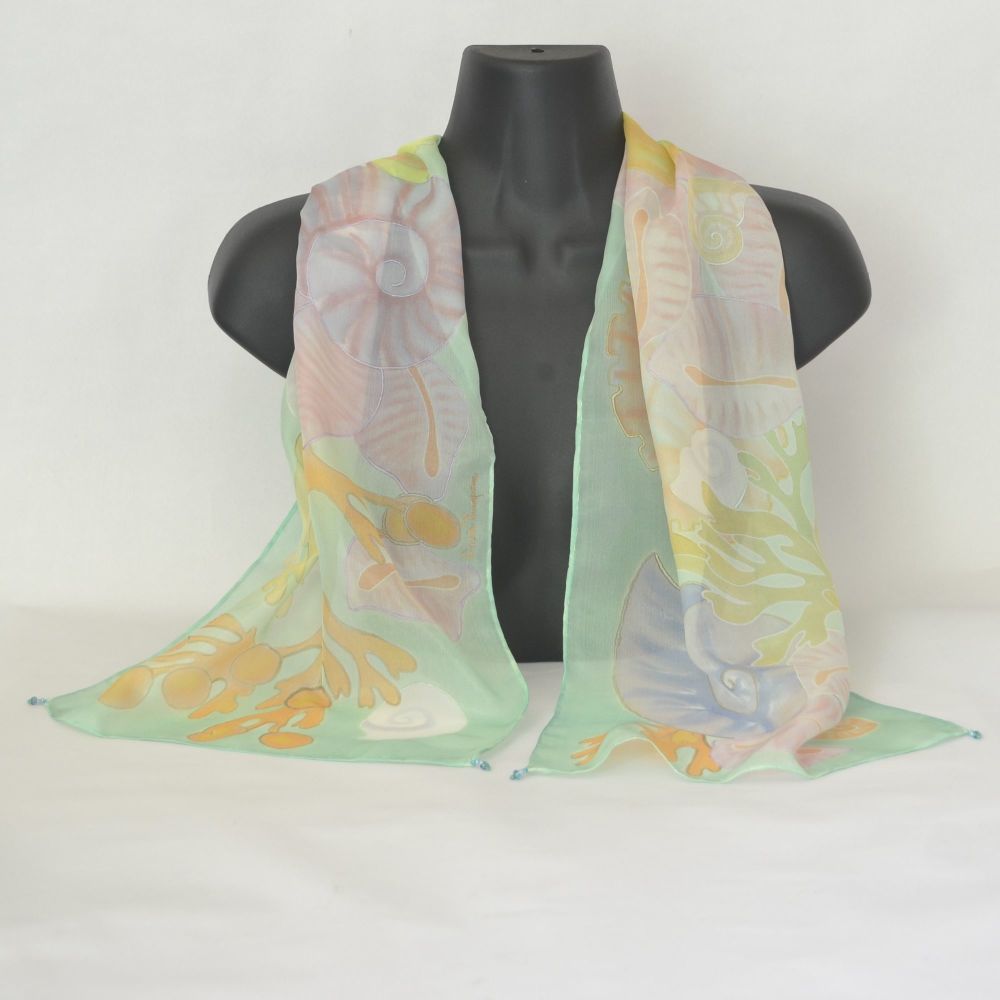 silk scarf on mannequin