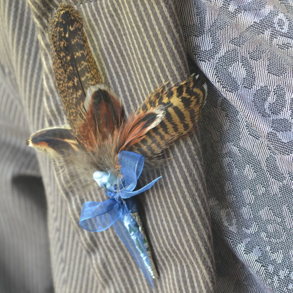 feather buttonhole