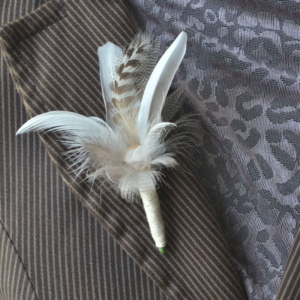 feather buttonhole