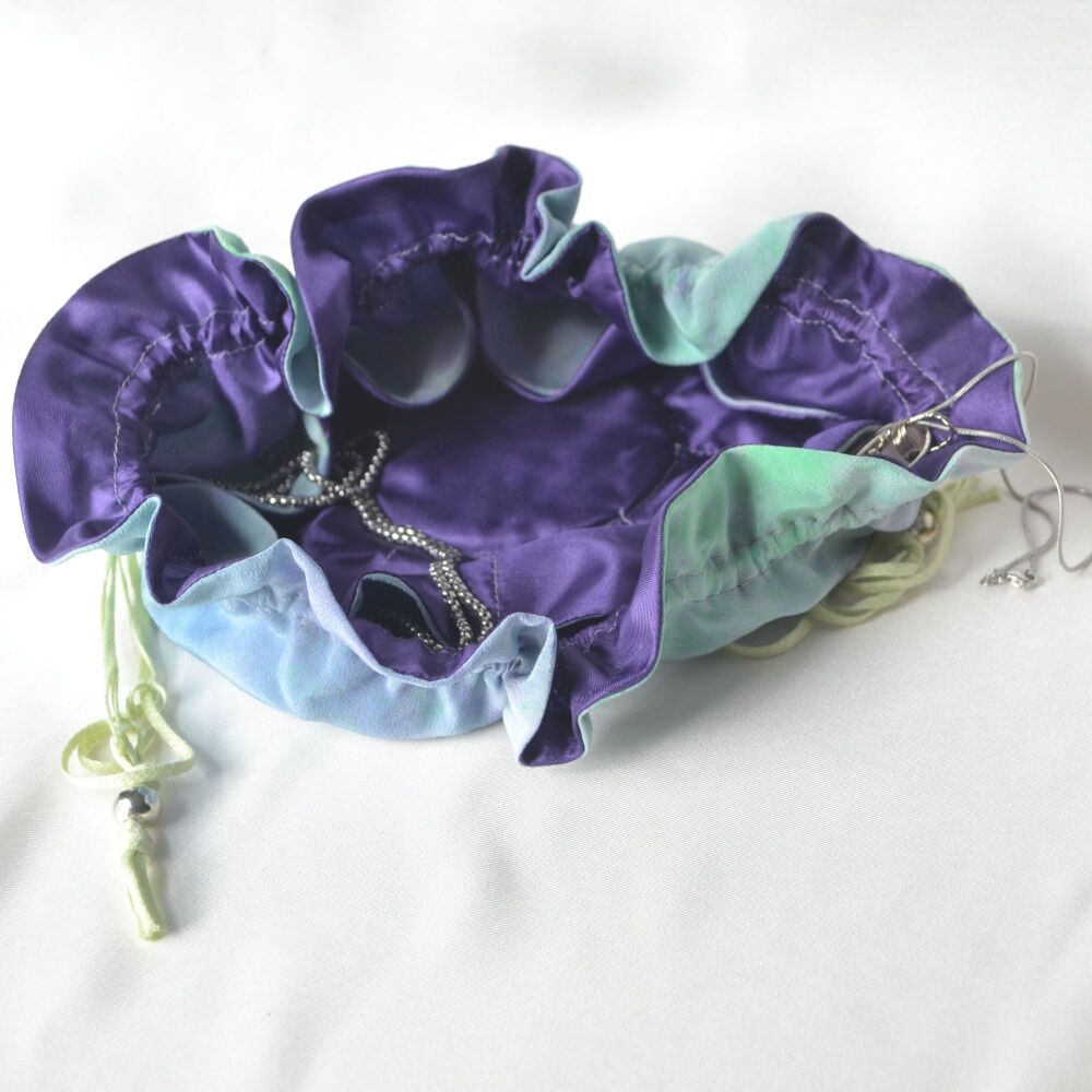 silk jewellery pouch