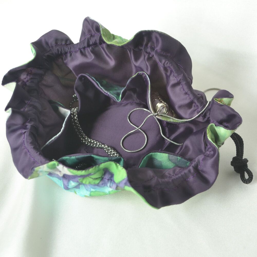 silk jewellery pouch