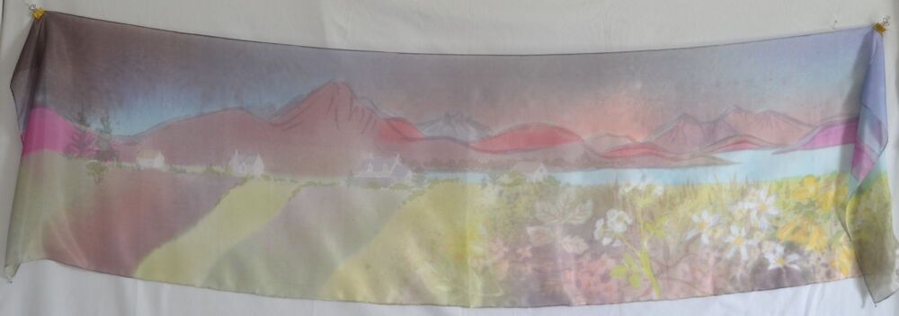 landscape silk scarf