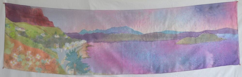 landscape silk scarf