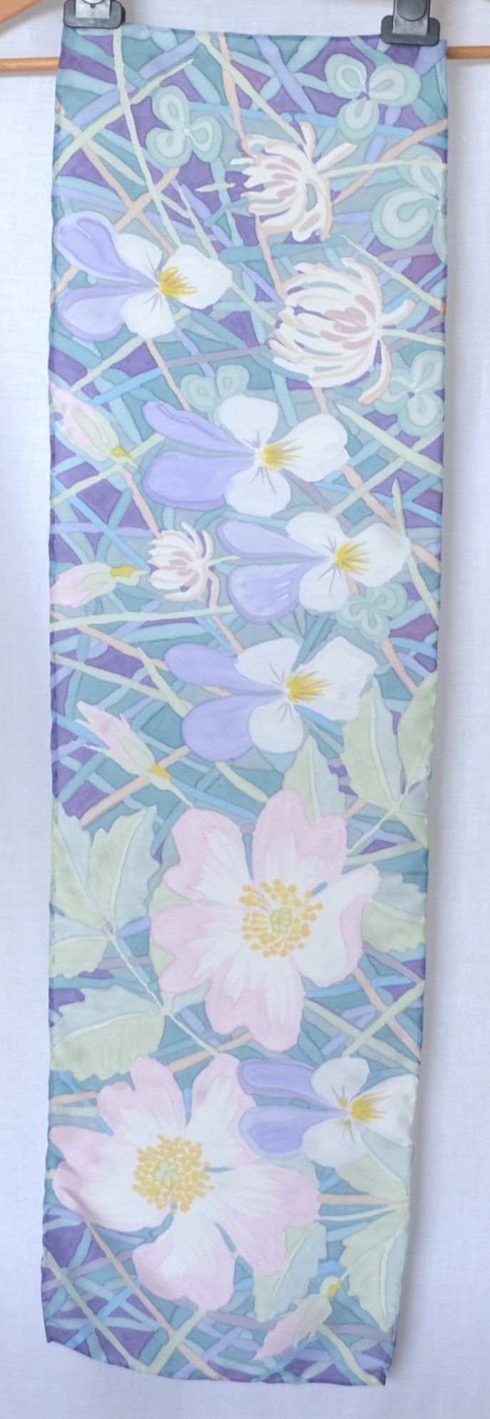 Silk scarf with floral design