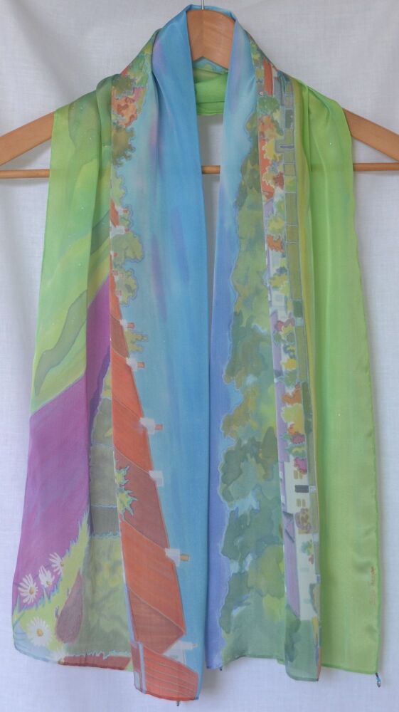 colourful silk scarf