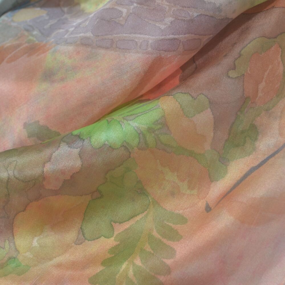 Hand painted silk scarf of Scottish landscape