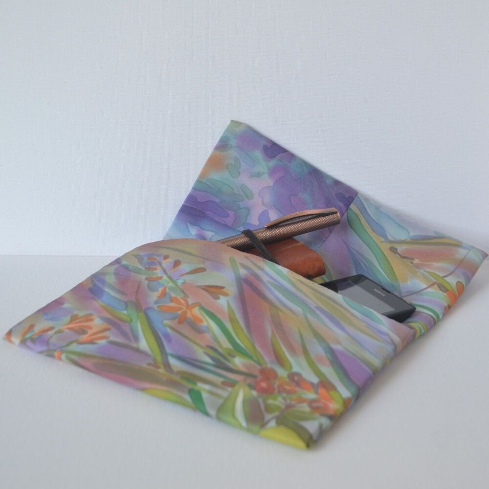 silk clutch bag