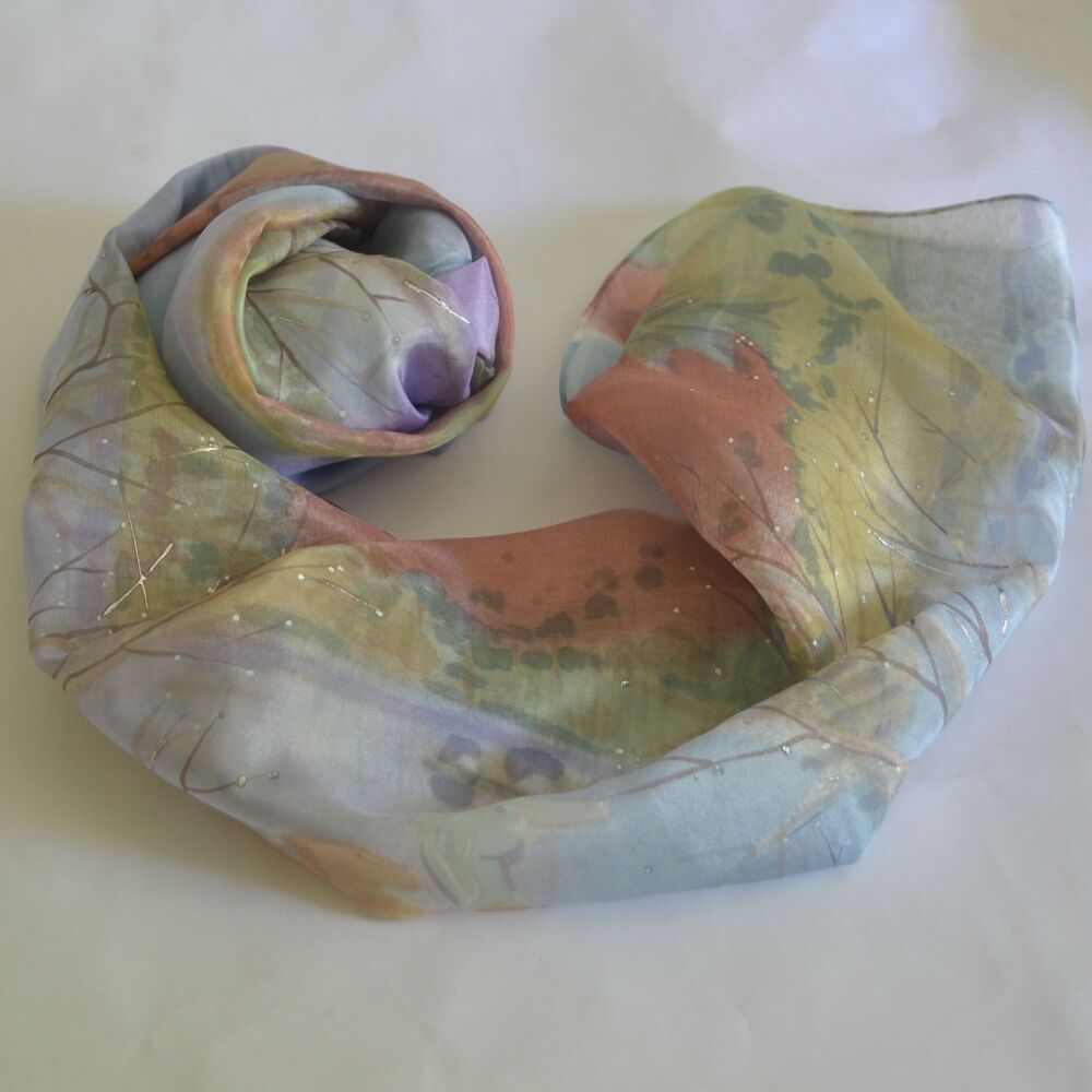 silk scarf rolled up