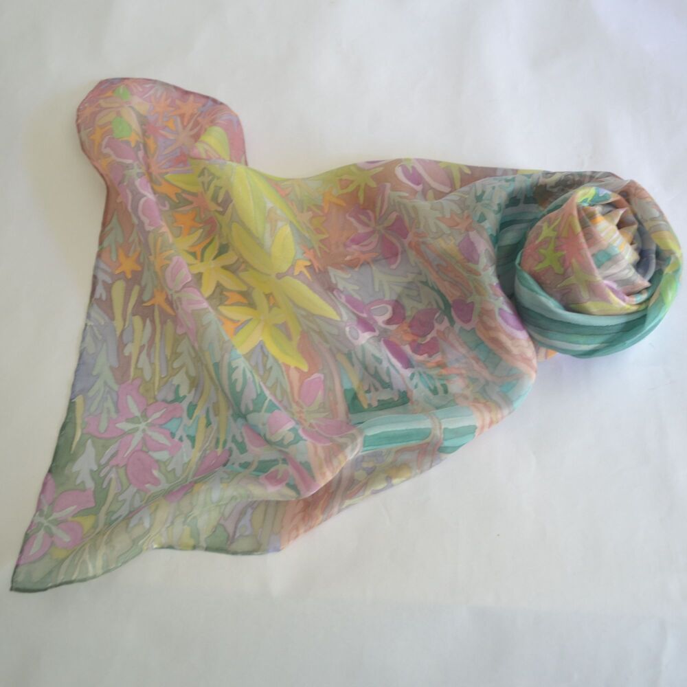 colourful silk scarf