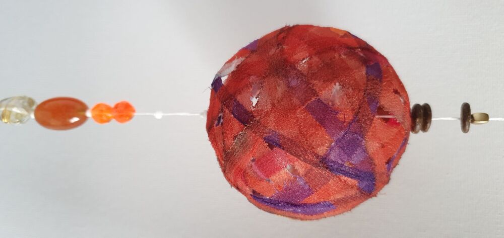 orange silk balloon decoration