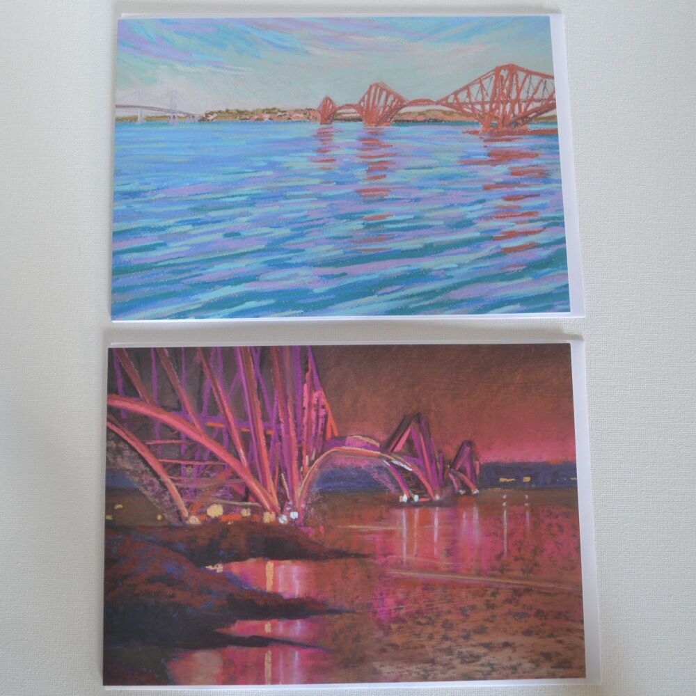 Collection of 8 pastel art greetings cards