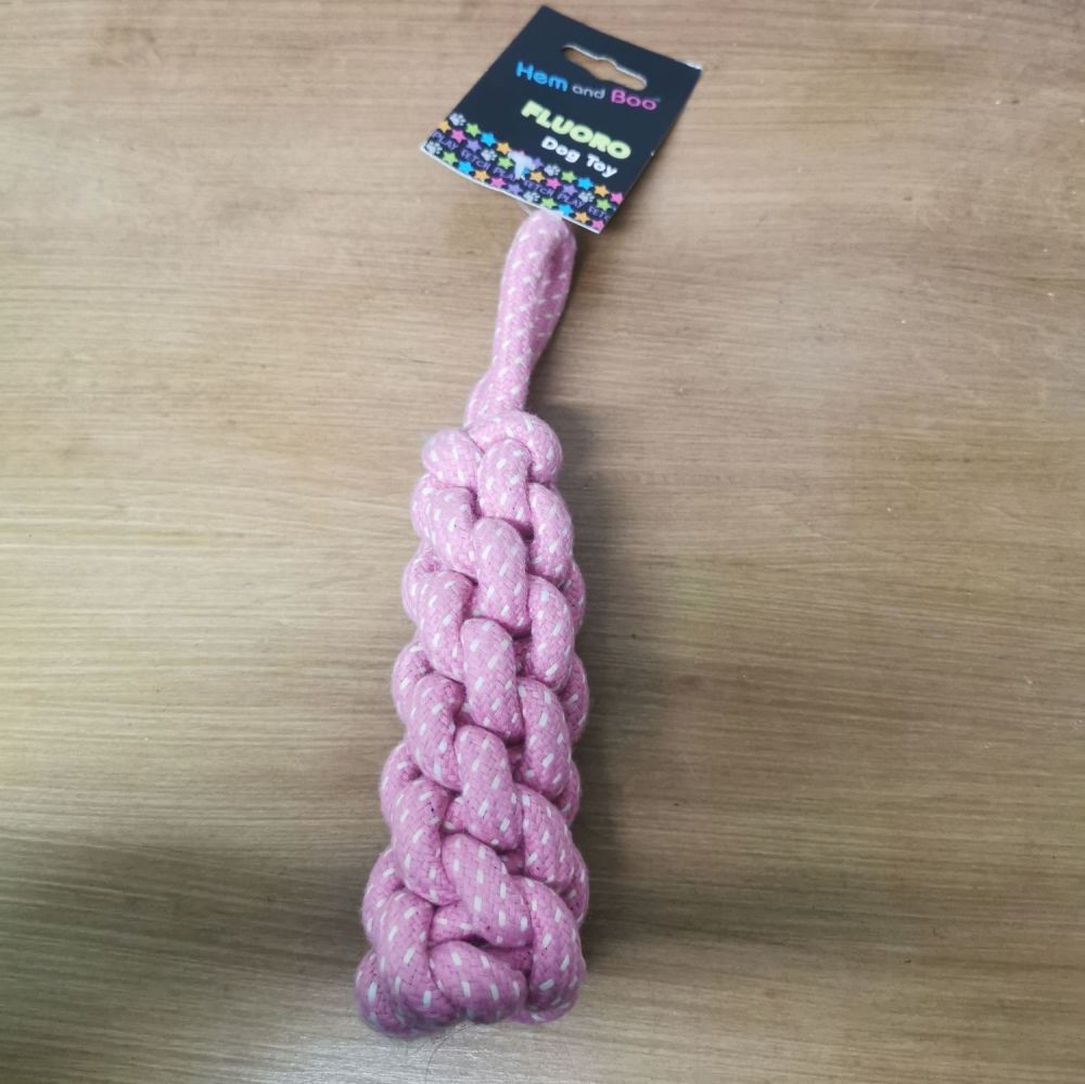 Fluoro Pink Rope Toy