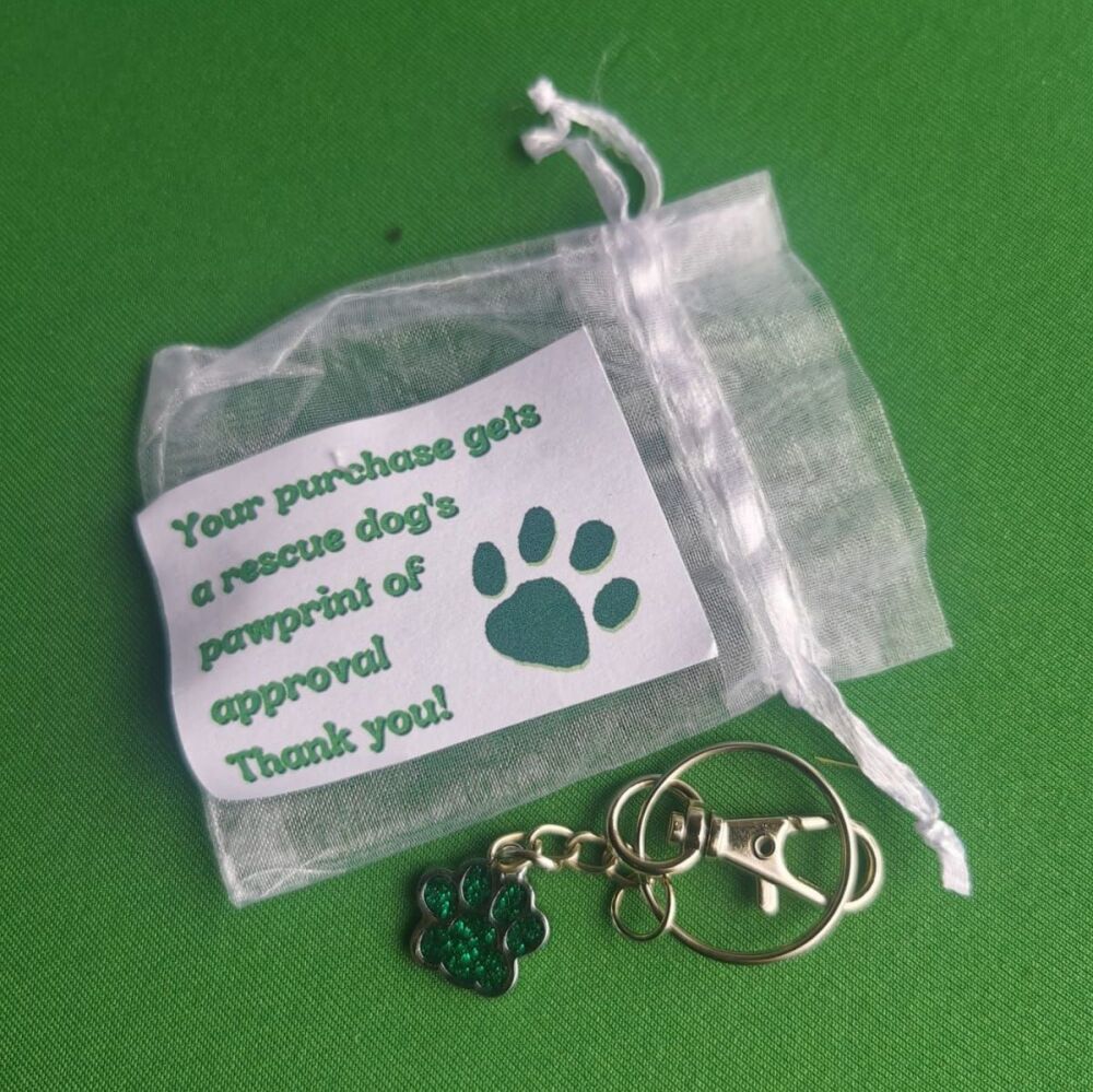 Pawprint Keychain *Various colours picked at random*