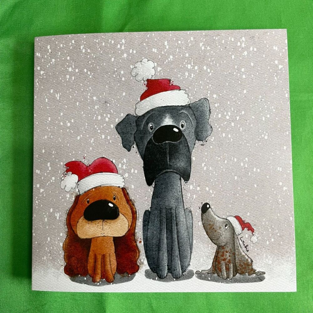 Christmas Card Design 3 (Snowy Dogs)