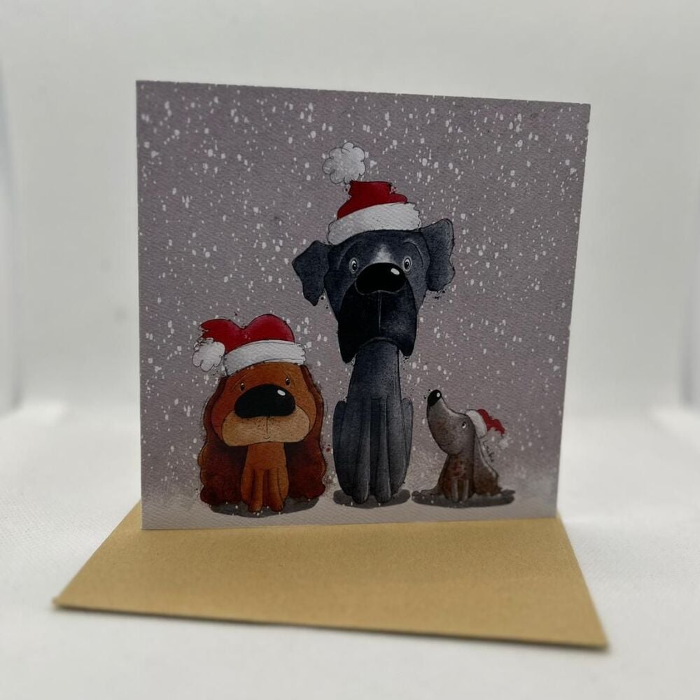 Christmas Card Design 3 (Snowy Dogs)