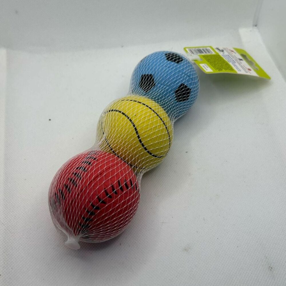 Play Time Fetch and Carry Balls - set of 3