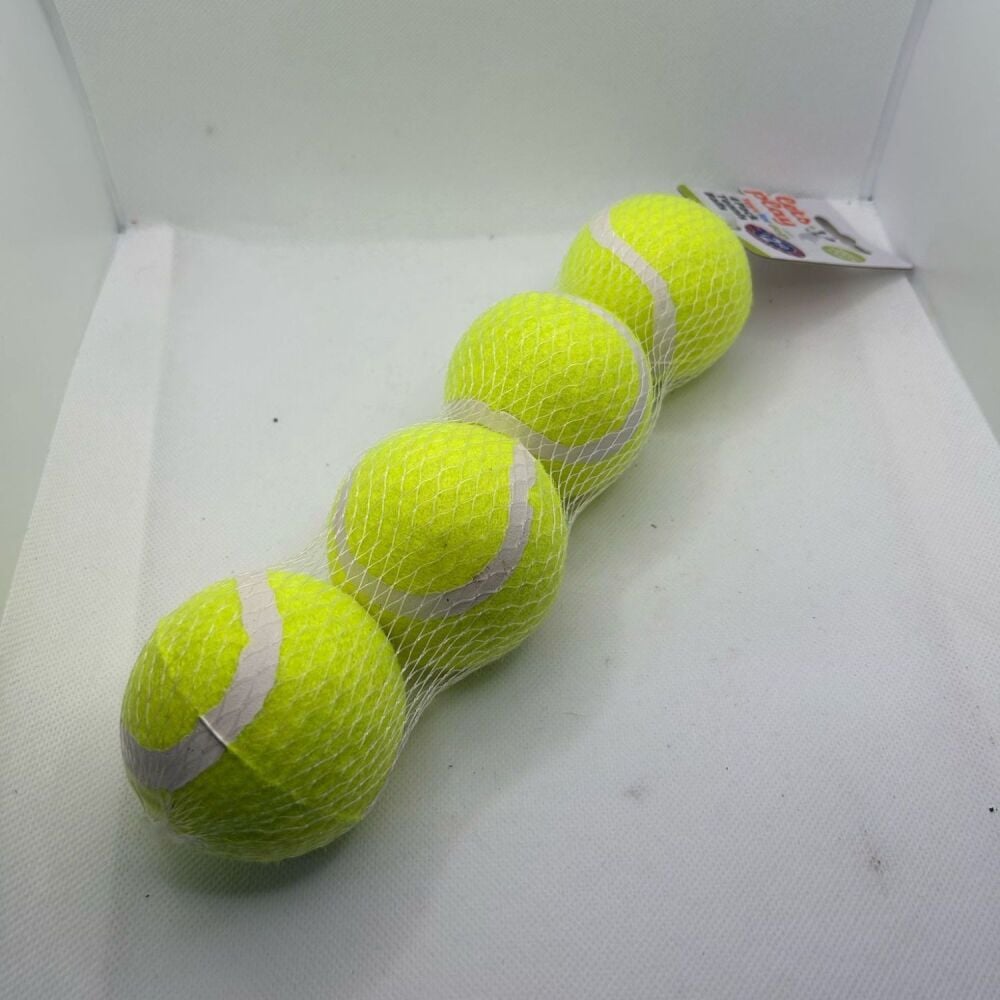 Lets Play Tennis Balls - Pack of 4