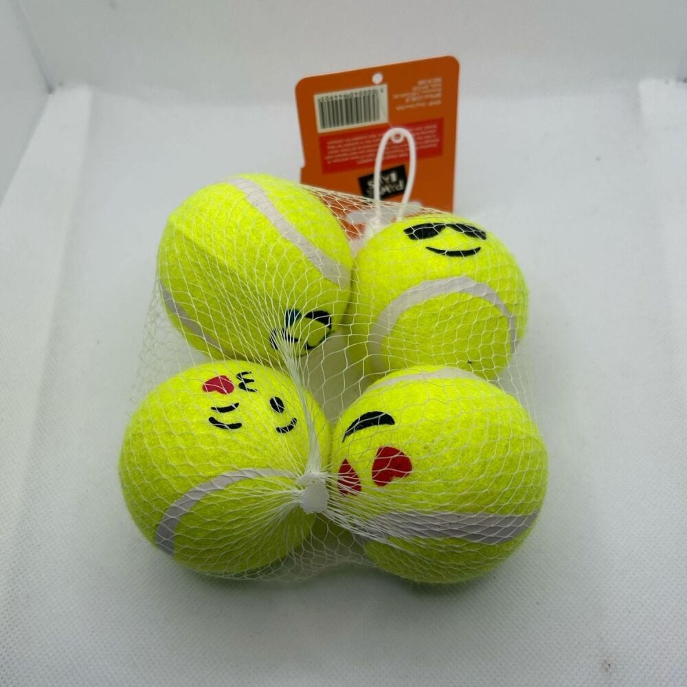 Emoji Tennis Balls - Pack of 4