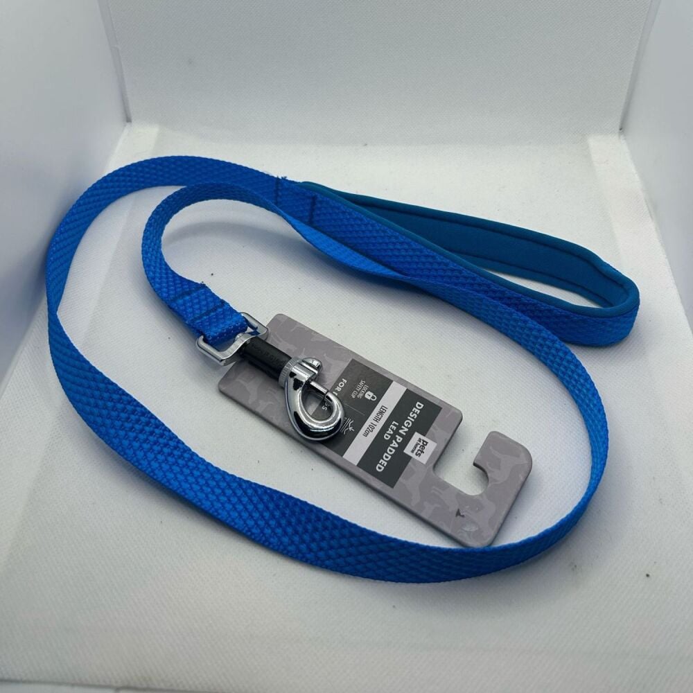 Design Padded Lead 102cm - Blue