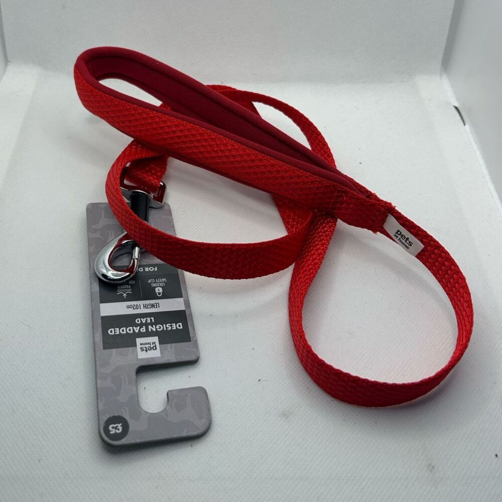 Design Padded Lead 102 cm - Red