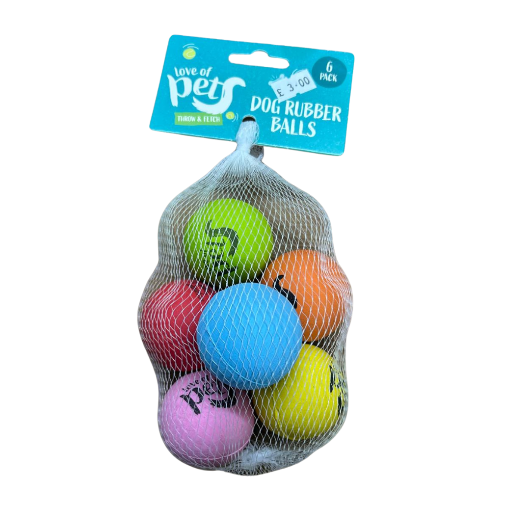 Love of Pets Mini Dog Rubber Balls