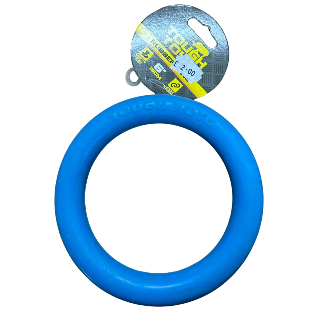 Tough Toys Rubber Ring Blue