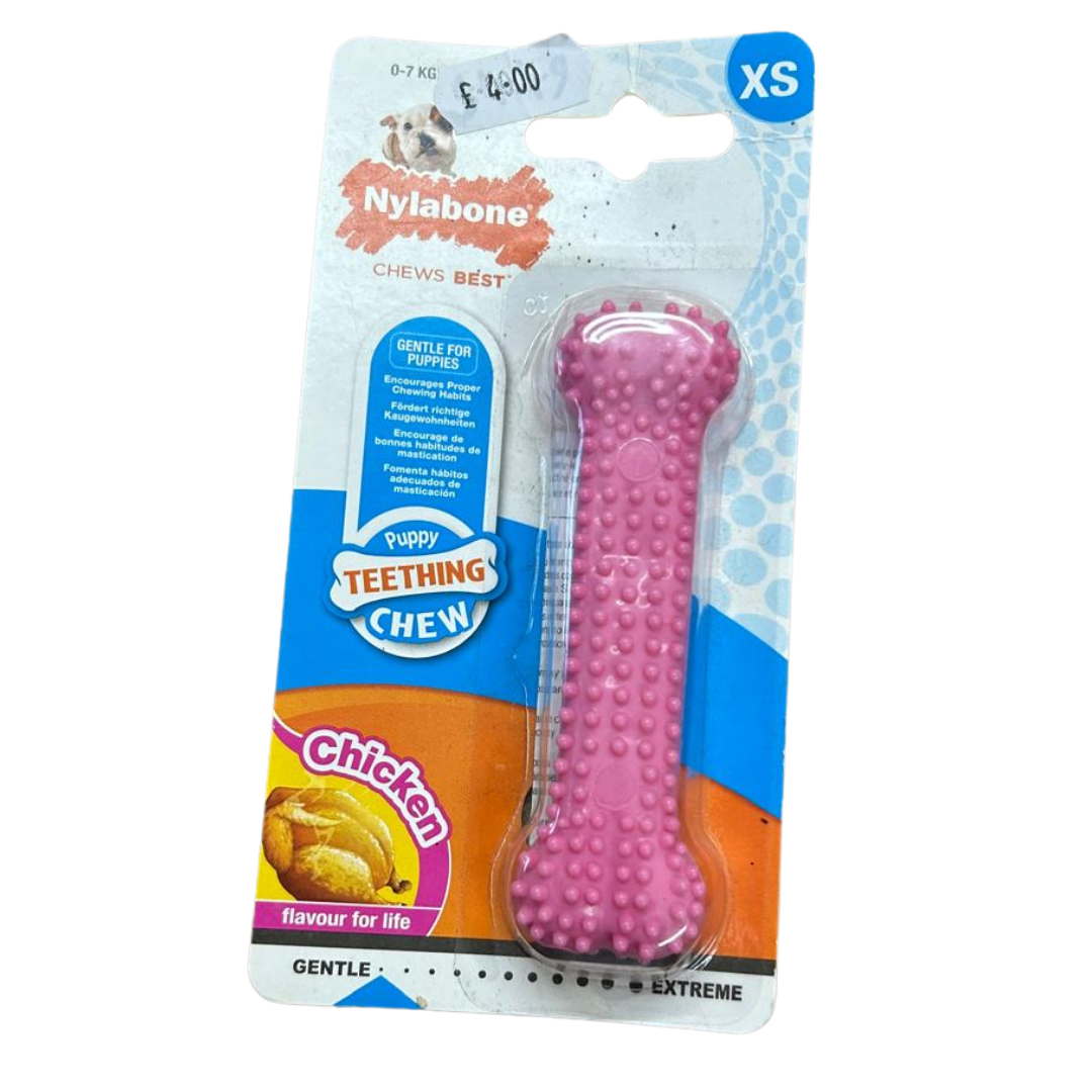 Pink Nylobone Puppy Teething Chew