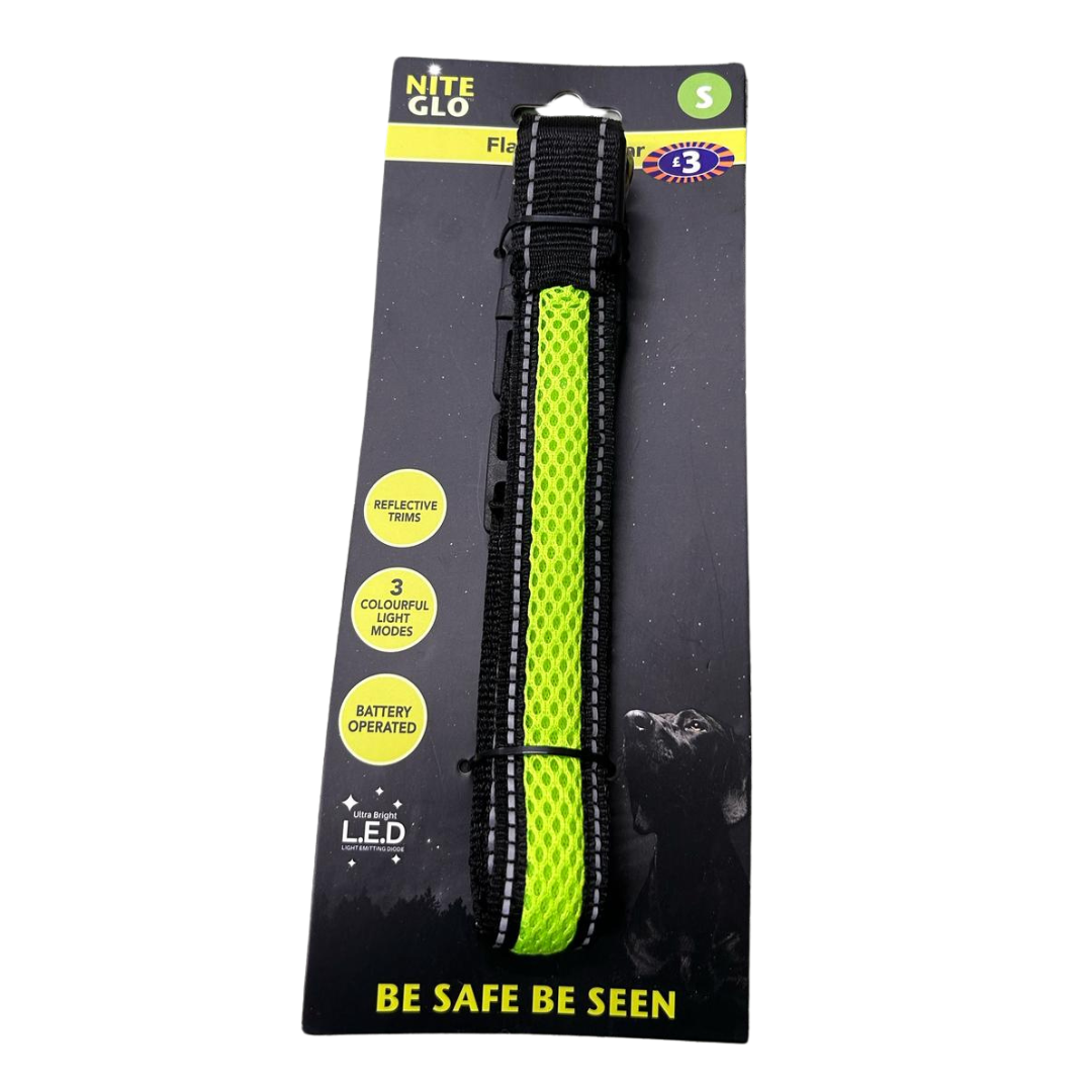 Nite Glo Flashing Collar S 35-43cm
