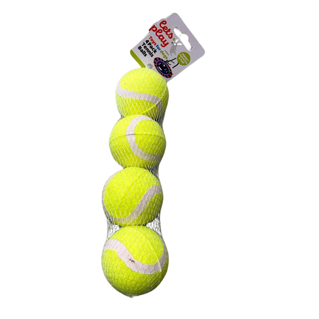 Lets Play Tennis Balls - 4 Pack