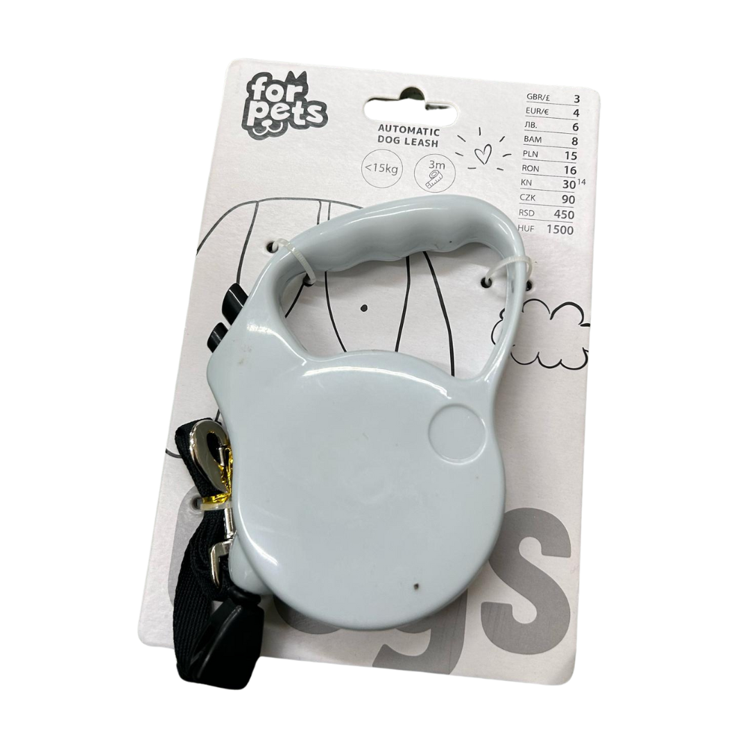 For Pets Automatic Dog Lead - Grey