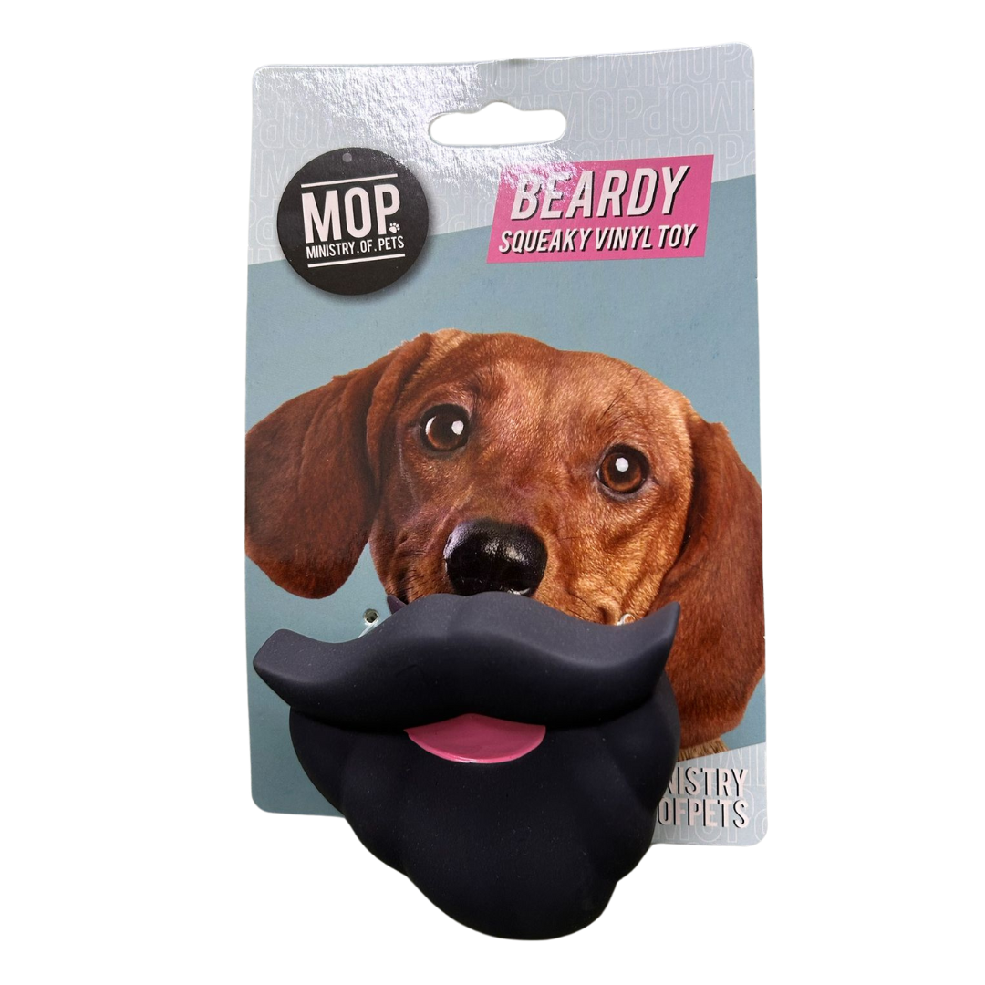 Ministry of Pets Beardy Squeaky Vinyl Toy