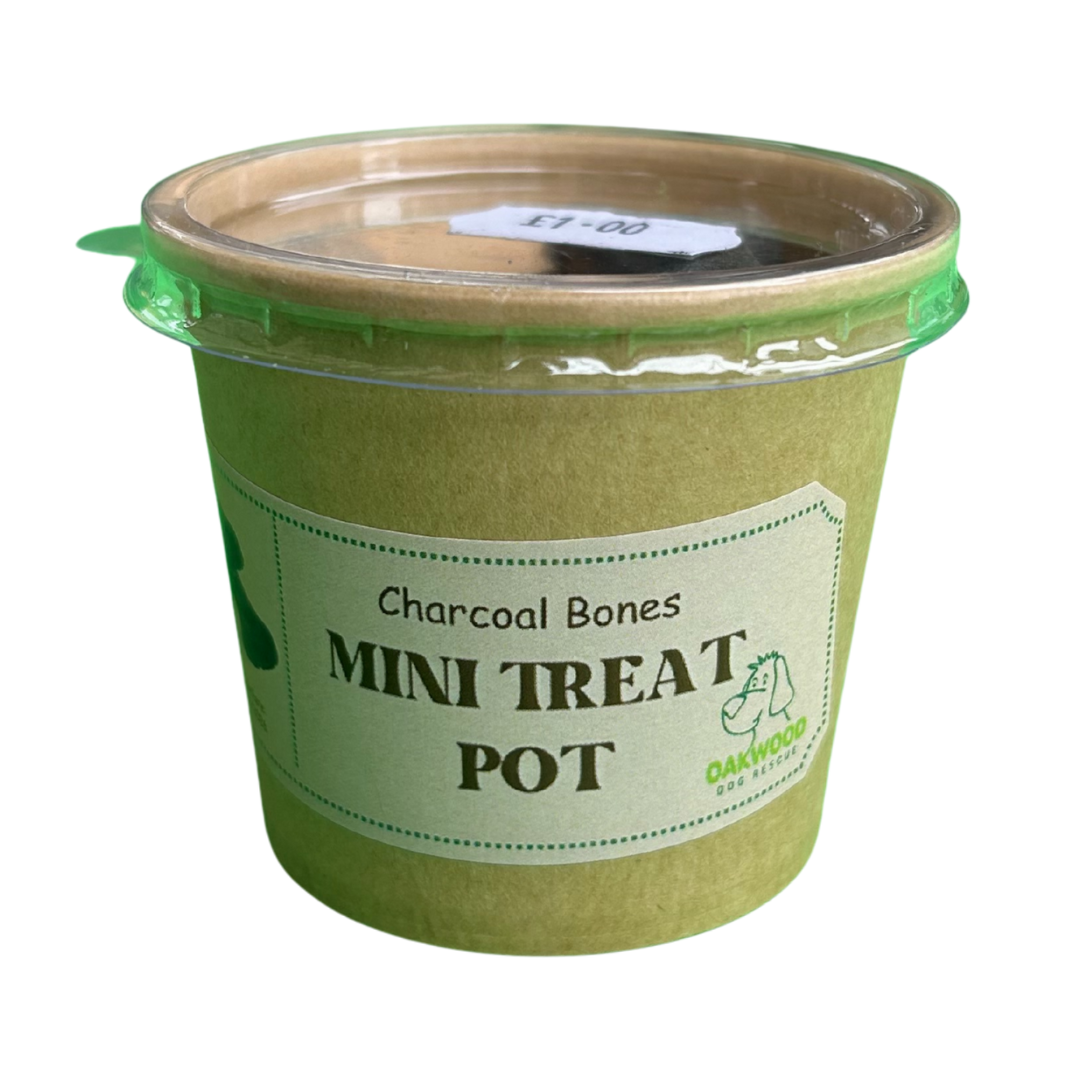 Charcoal Bones - Mini Treat Pot